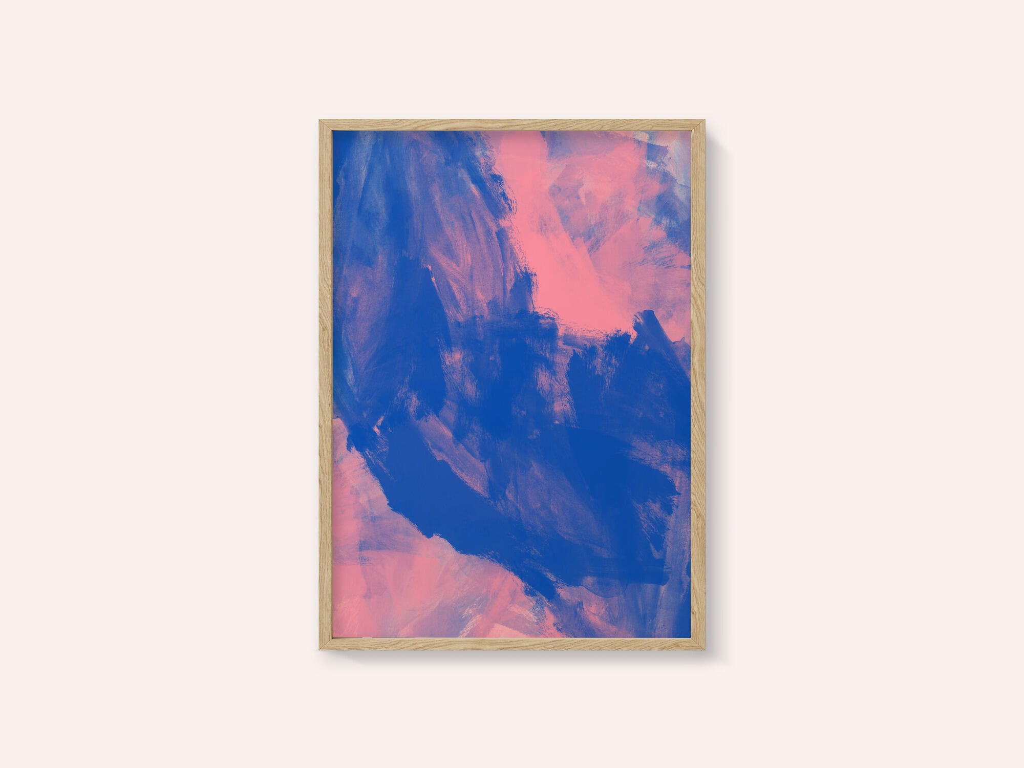 Blue Pink Abstract Strokes