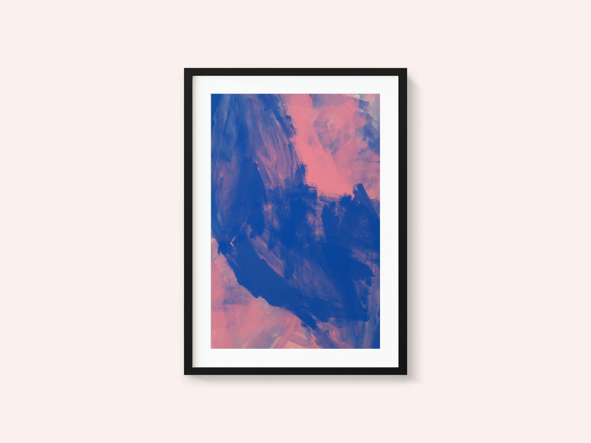 Blue Pink Abstract Strokes