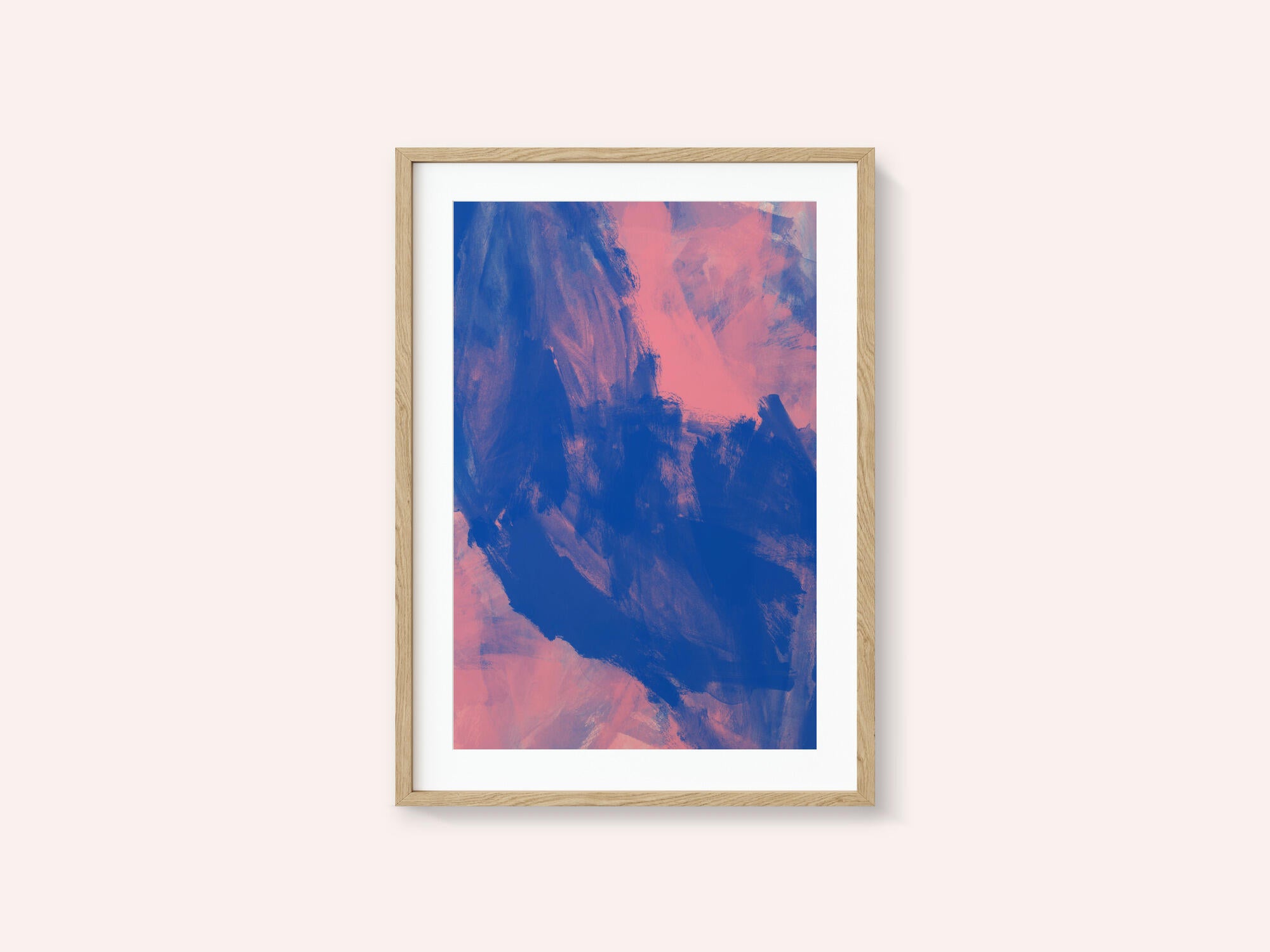 Blue Pink Abstract Strokes