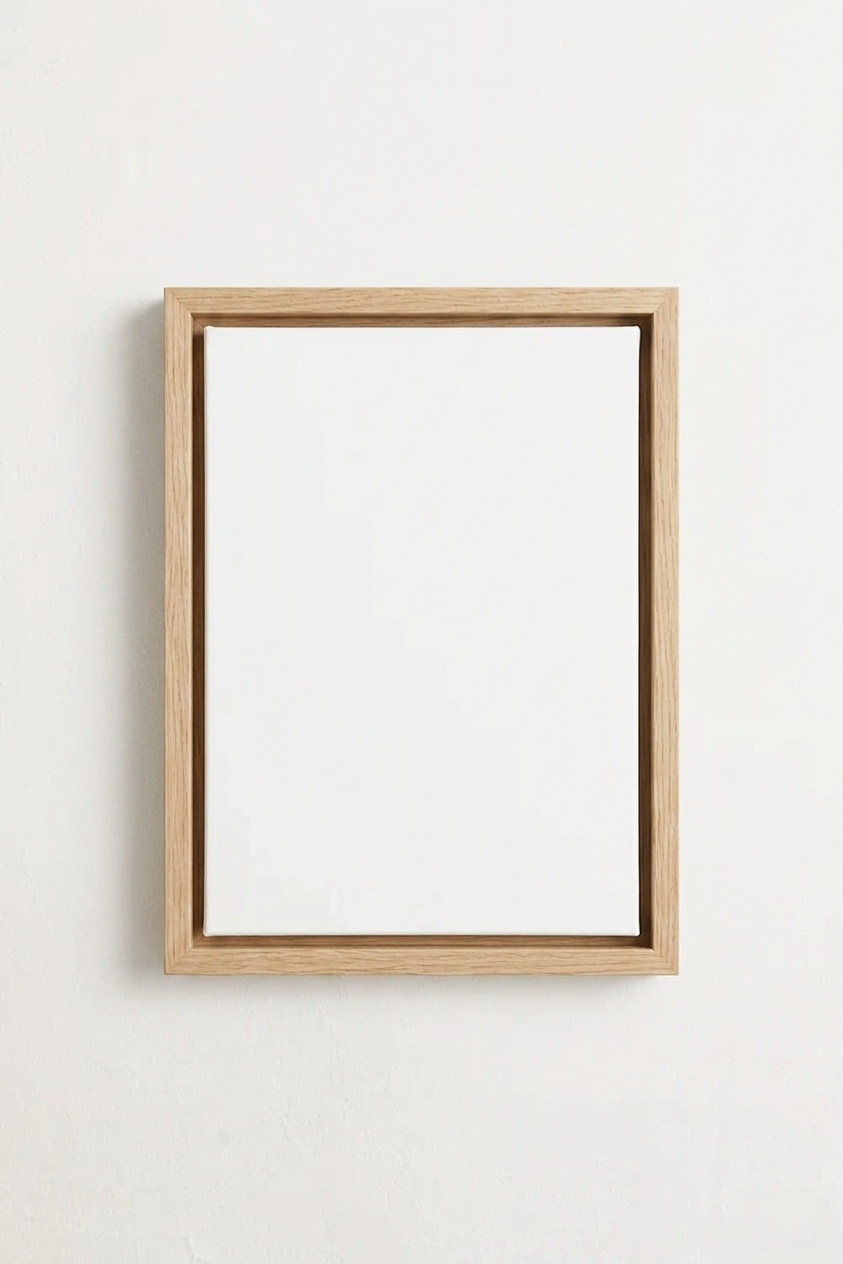 Natural Oak Canvas Floating Frame
