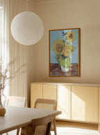 Vase With Three Sunflowers
