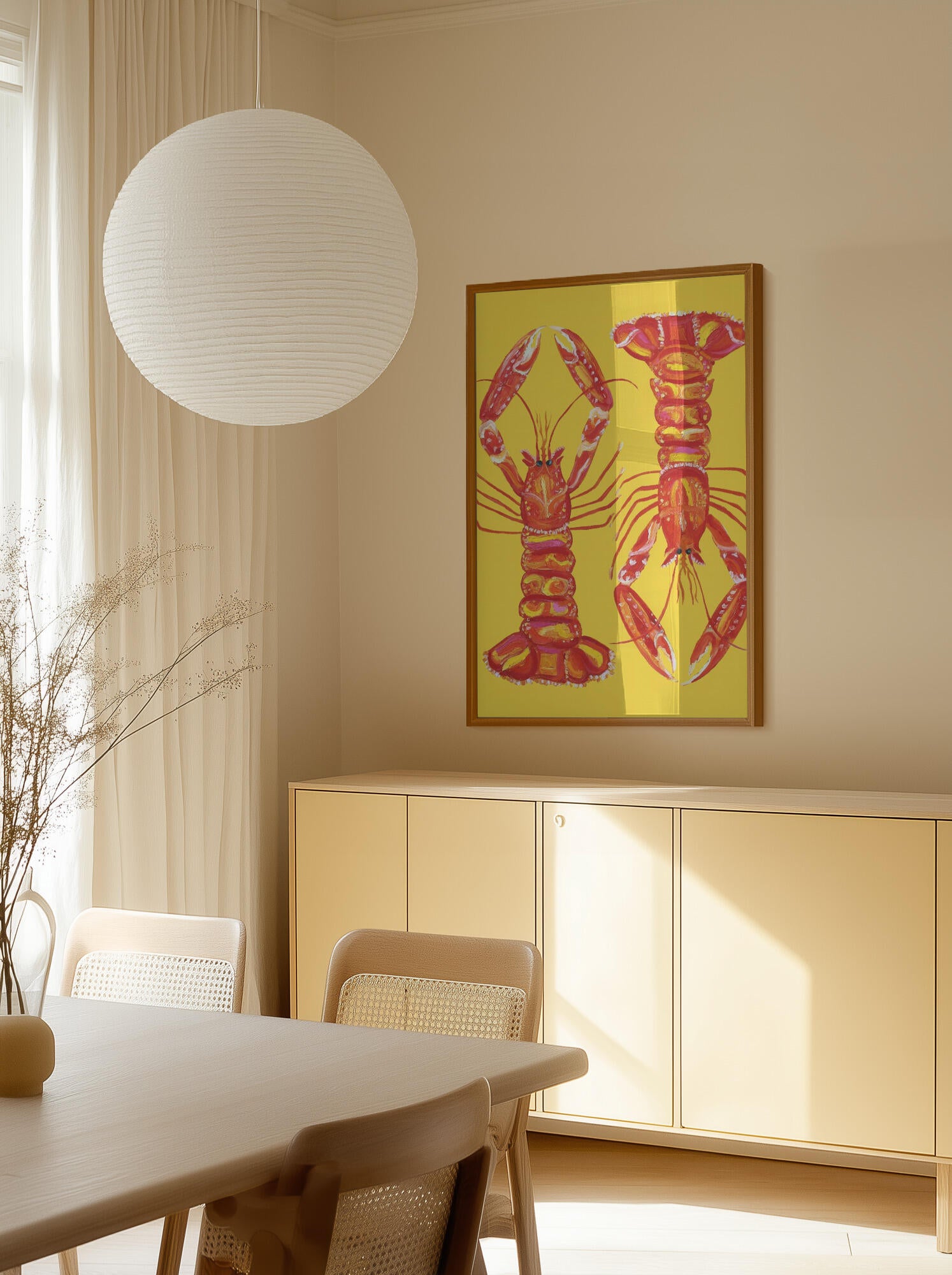 Langoustines On Yellow