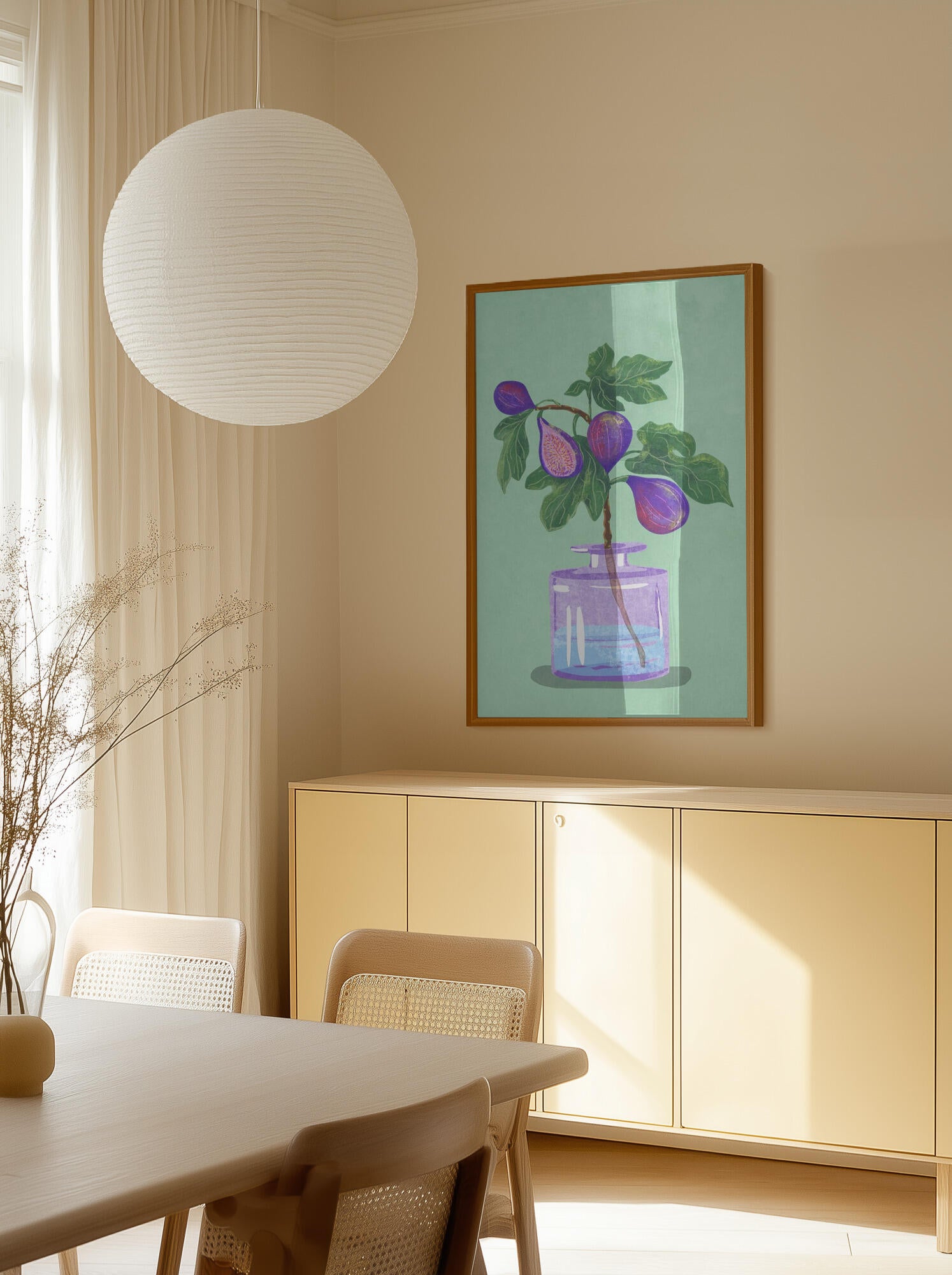Figs Branch In Vase