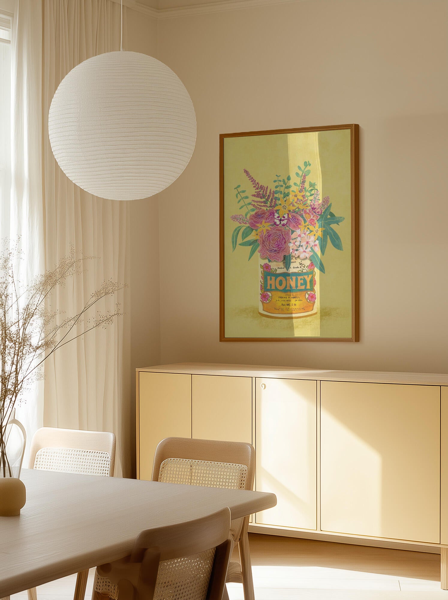 Flowers In a vintage Honey Can