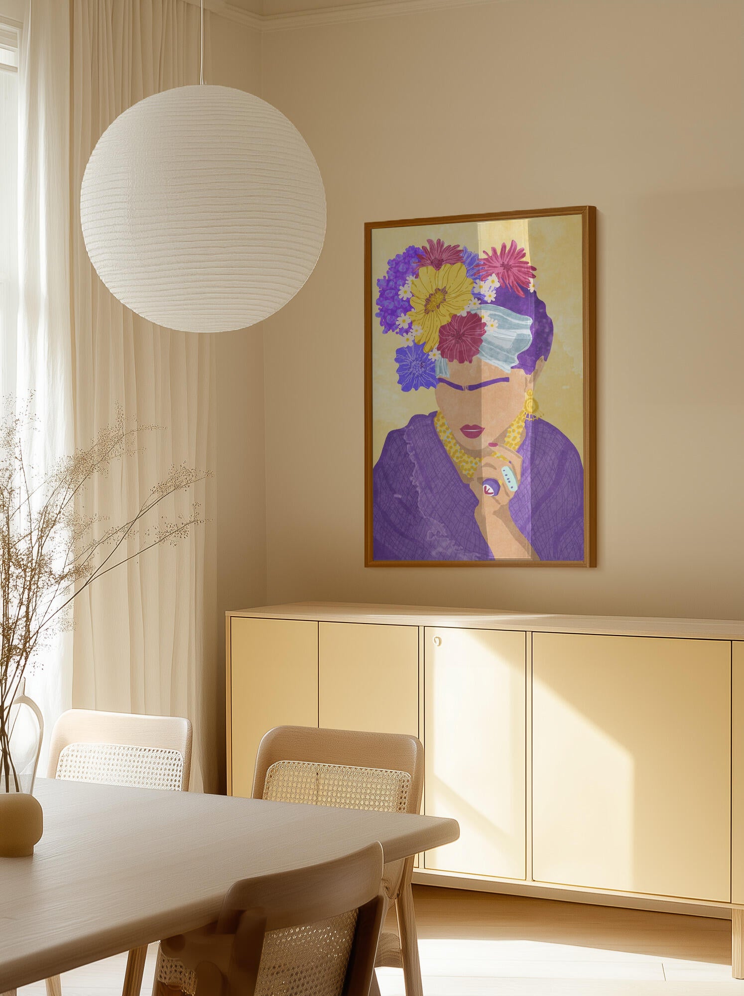 Frida and flowers