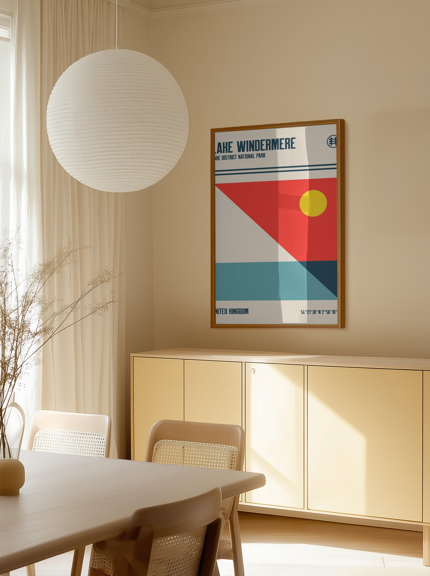 Lake Windermere Lake District National Park Travel Poster