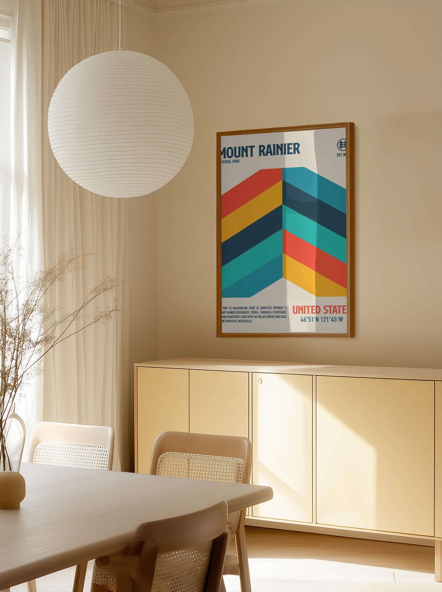 Mount Rainier National Park Travel Poster