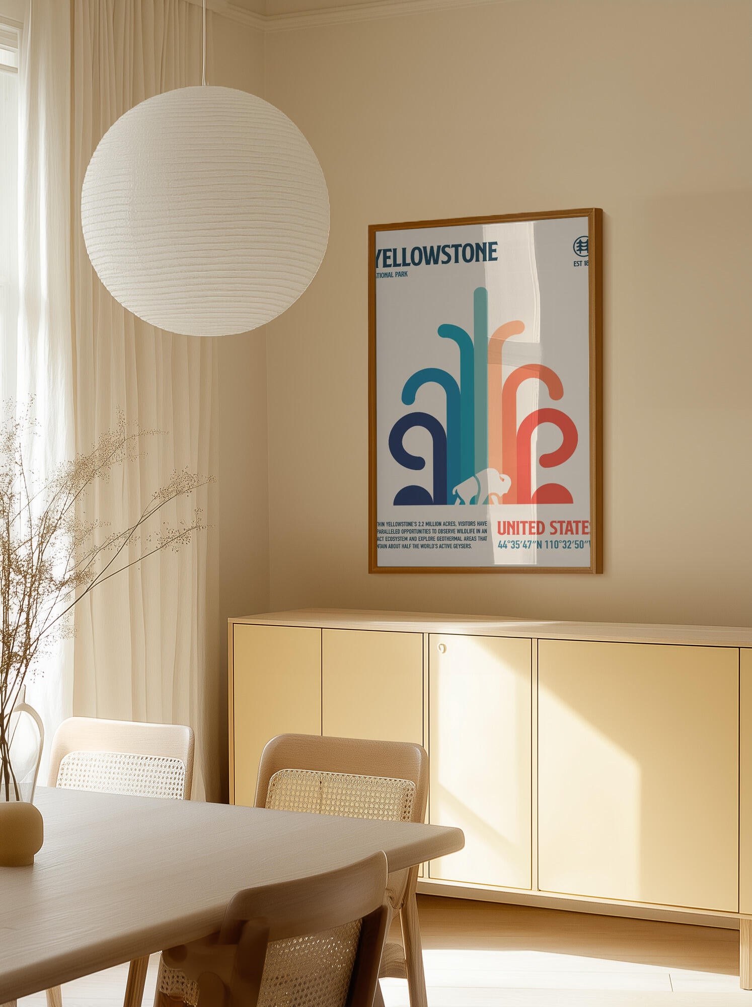 Yellowstone National Park Travel Poster