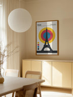 Paris Eiffel Tower Retro travel Print