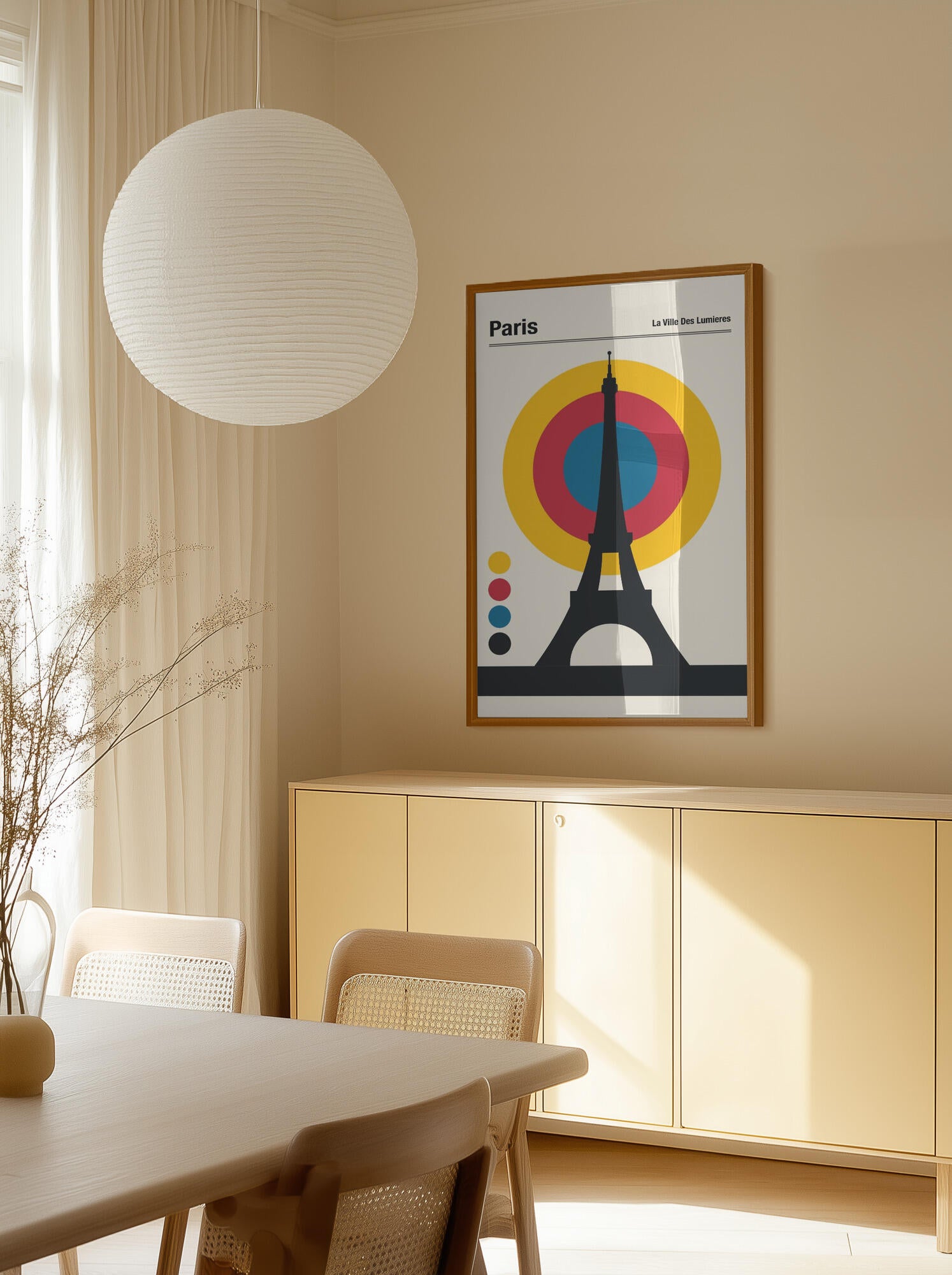 Paris Eiffel Tower Retro travel Print