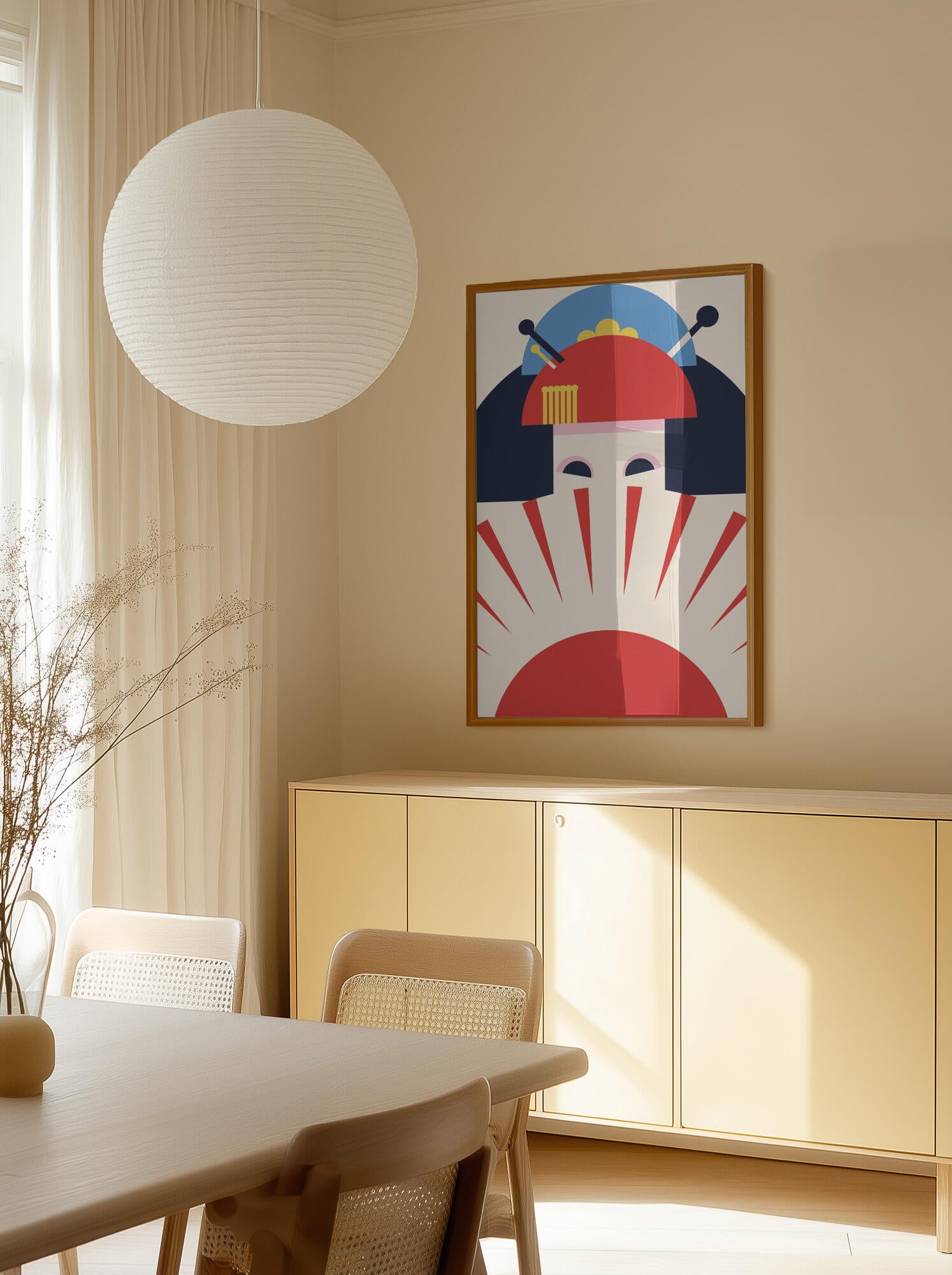 Geisha Girl Retro Minimalist Design