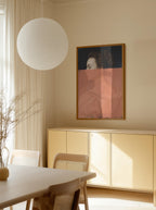 Altered Portrait of Woman Orange Modern Art
