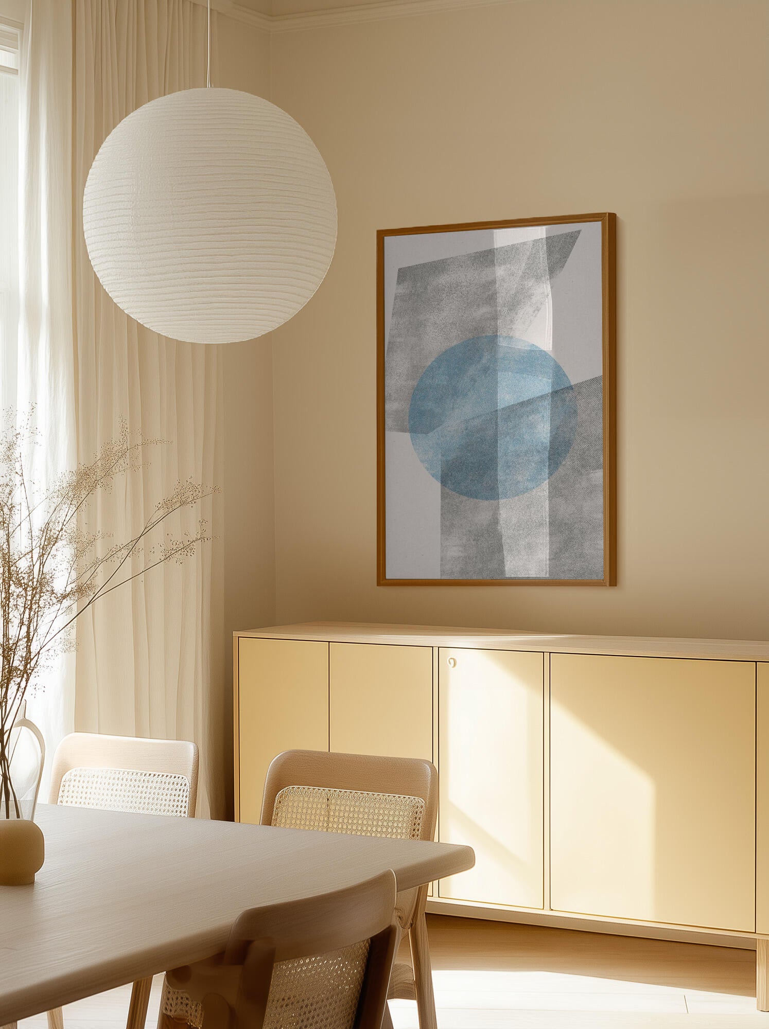 Blue Geometric Modern Object