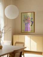 Espresso Maker with Flowers