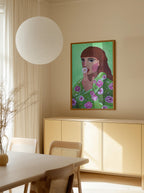 Woman Smoking a Flower