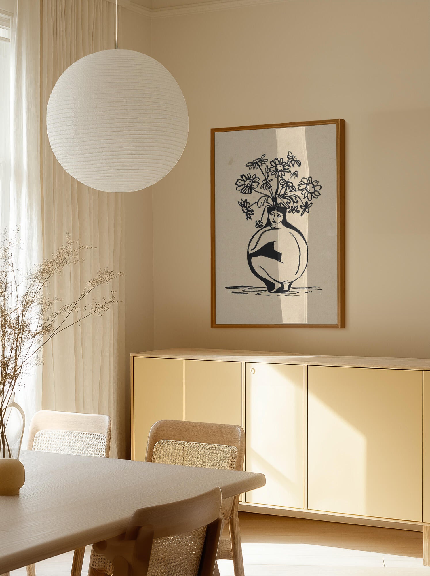Woman in vase