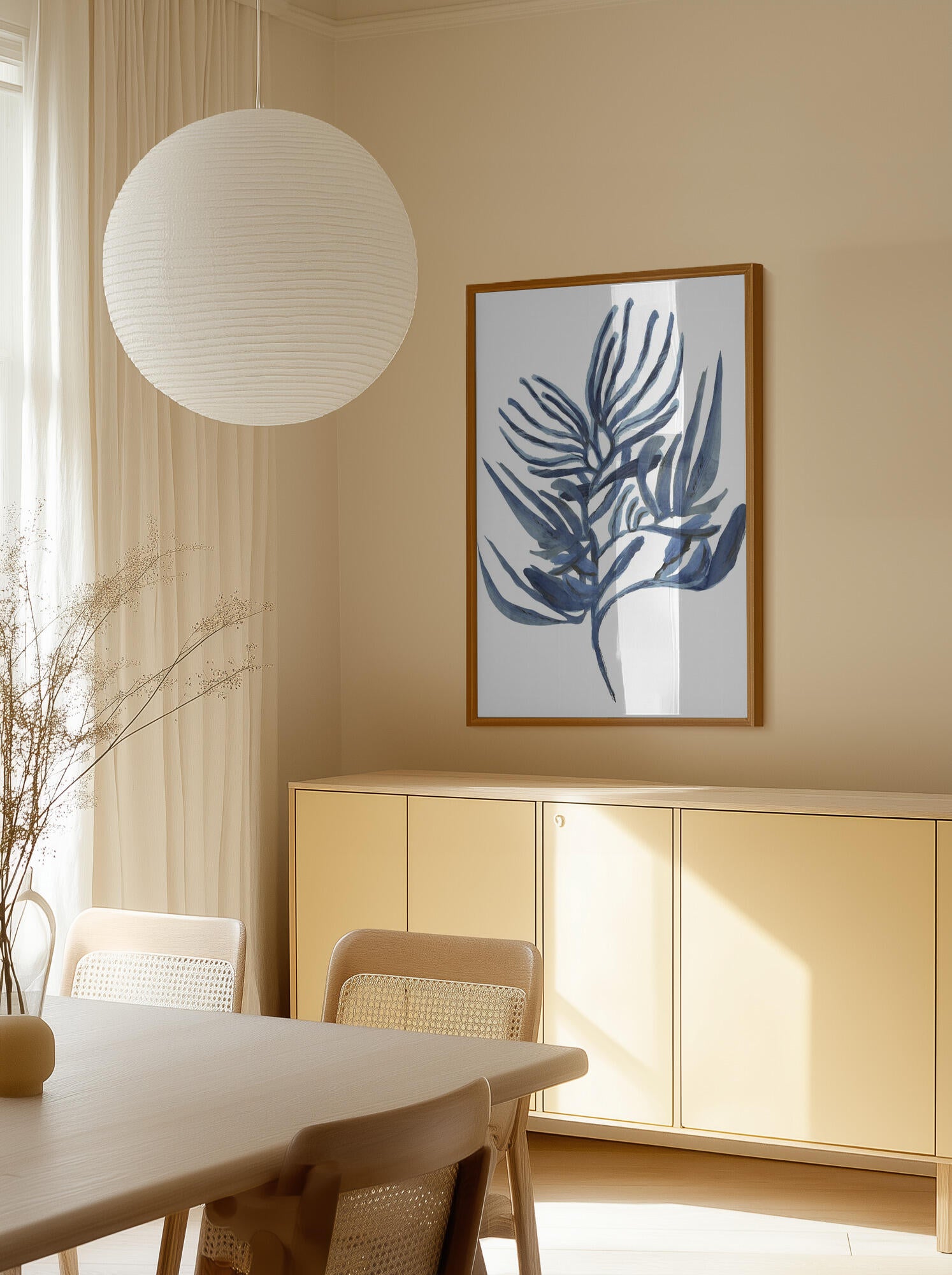 Blue Aquatic Plant Poster 1