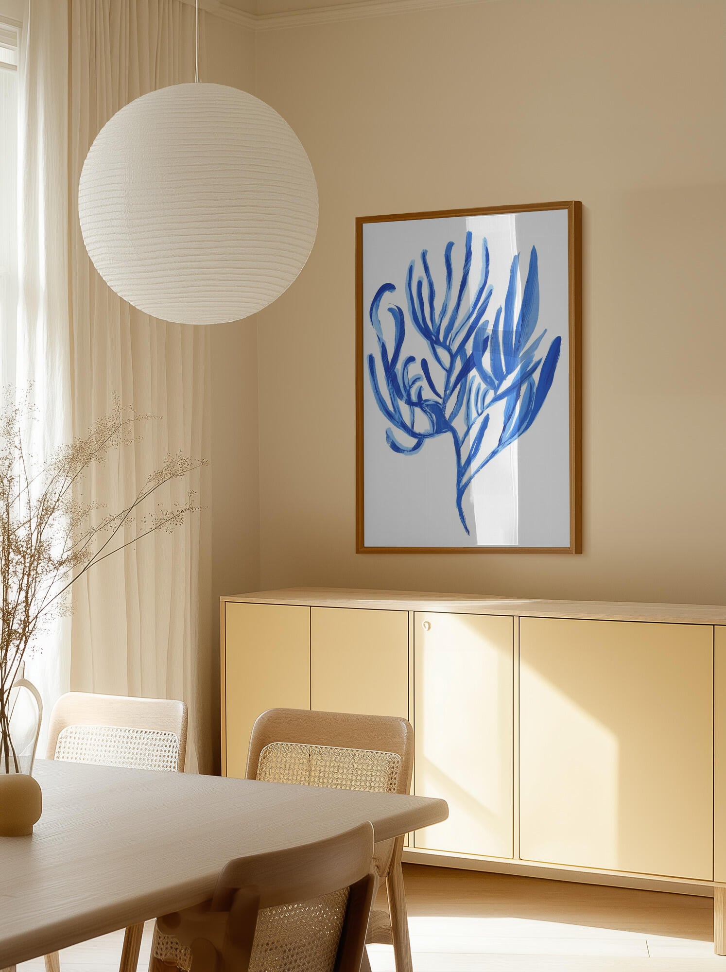 Blue Aquatic Plant Poster 4