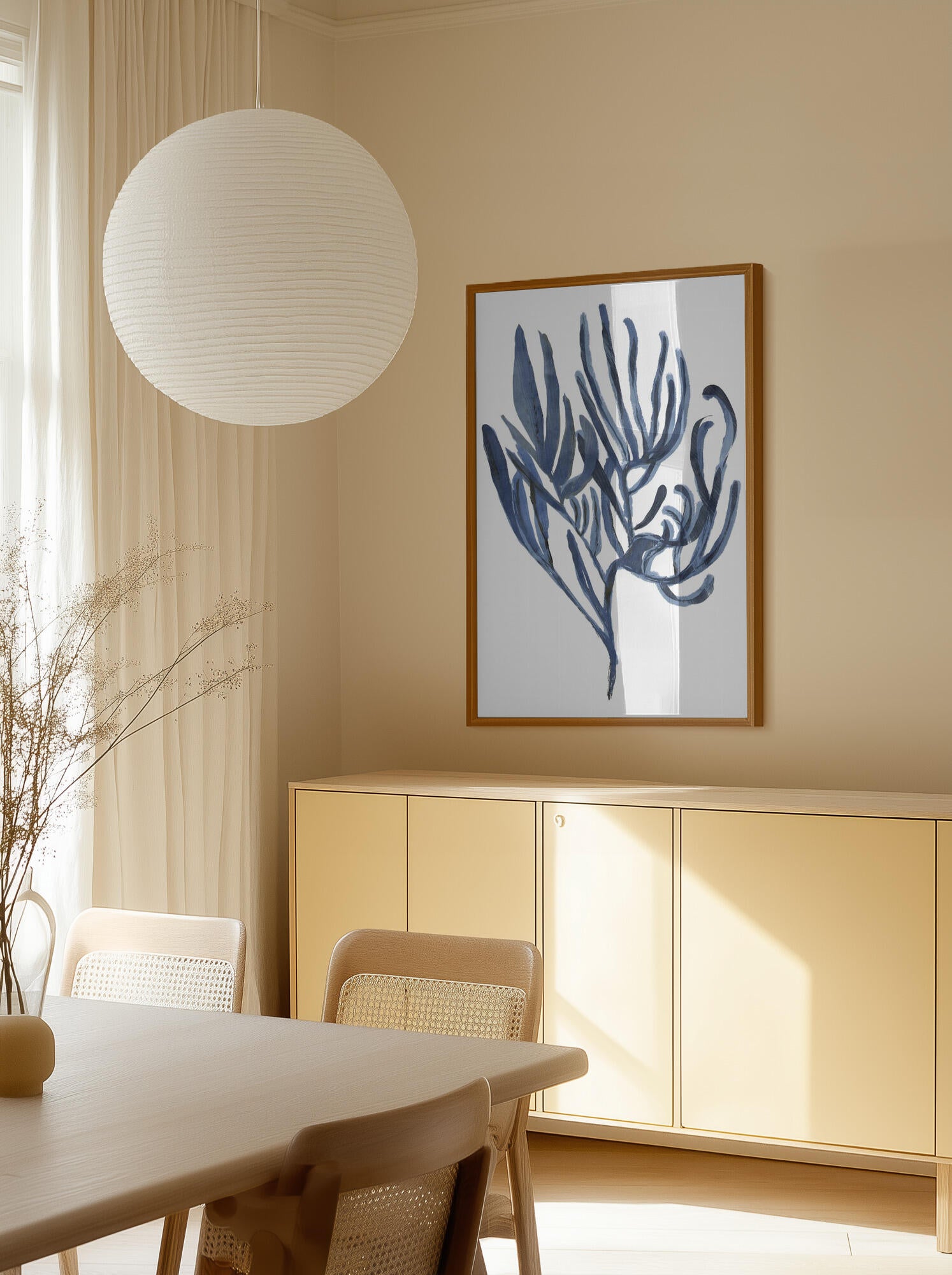 Blue Aquatic Plant Poster 3