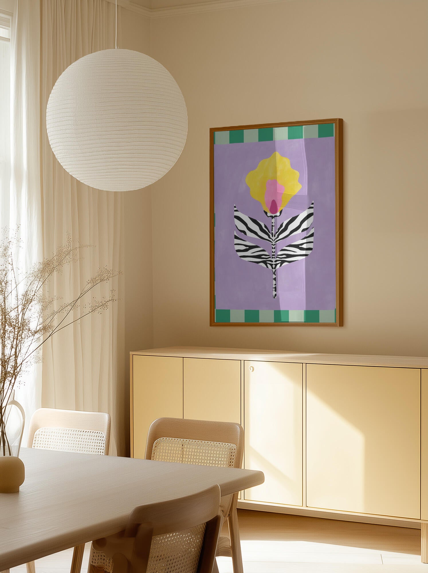 Flower with Zebra Patterned Leaves
