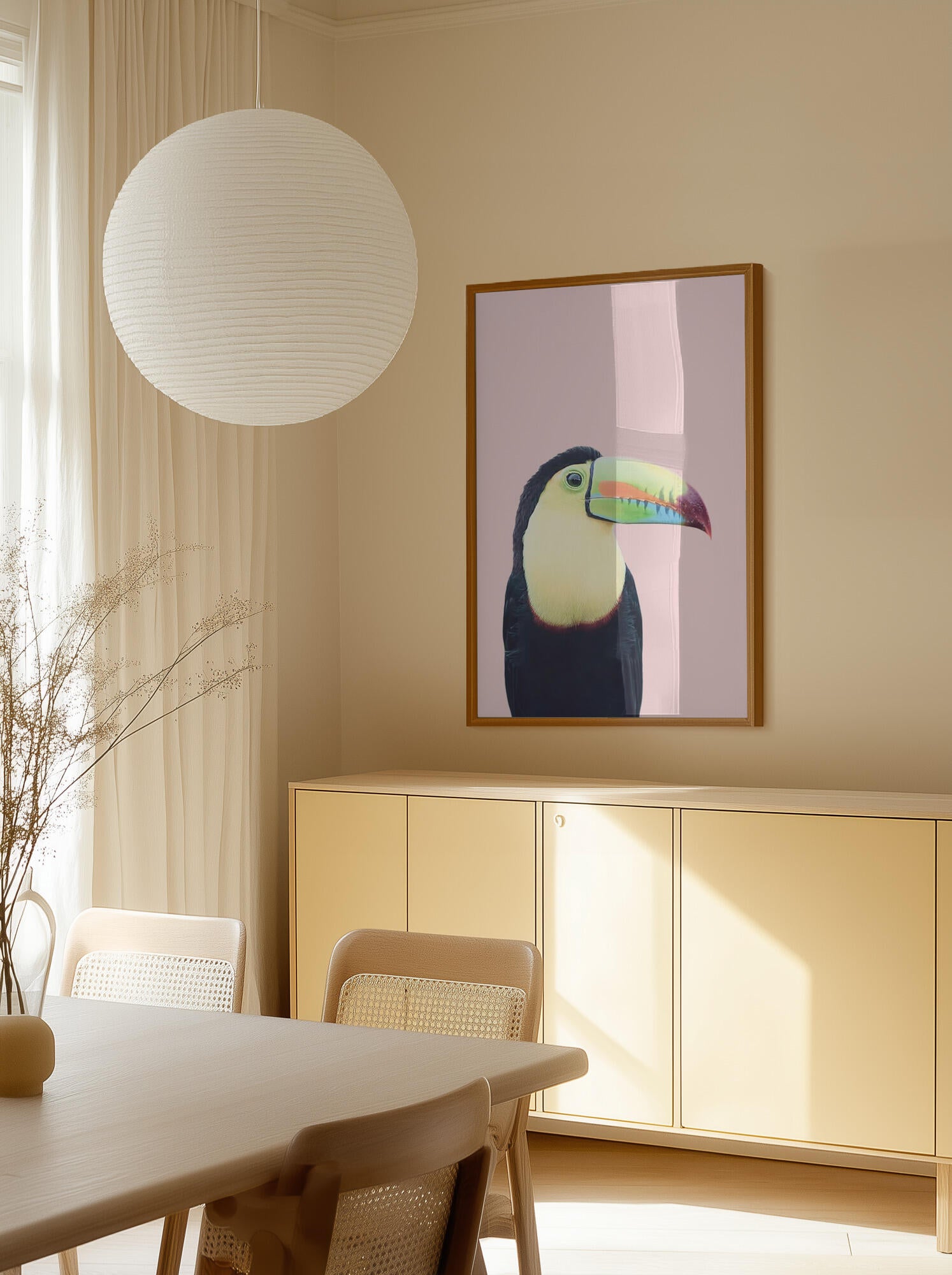 Toucan on Pink
