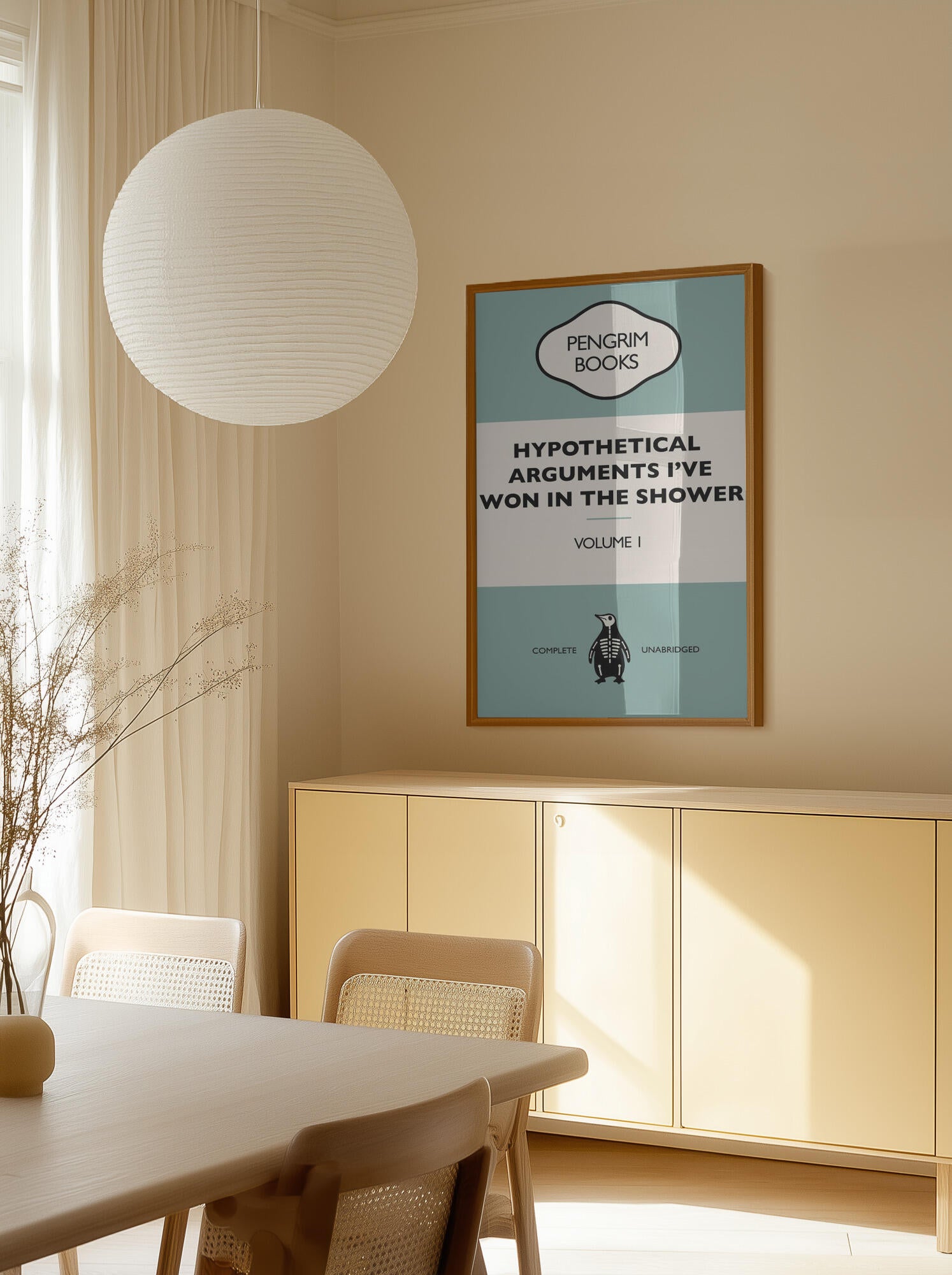 Hypothetical Arguments I've Won In the Shower - Funny Vintage Book Cover - Sarcastic Self Help - Blue.