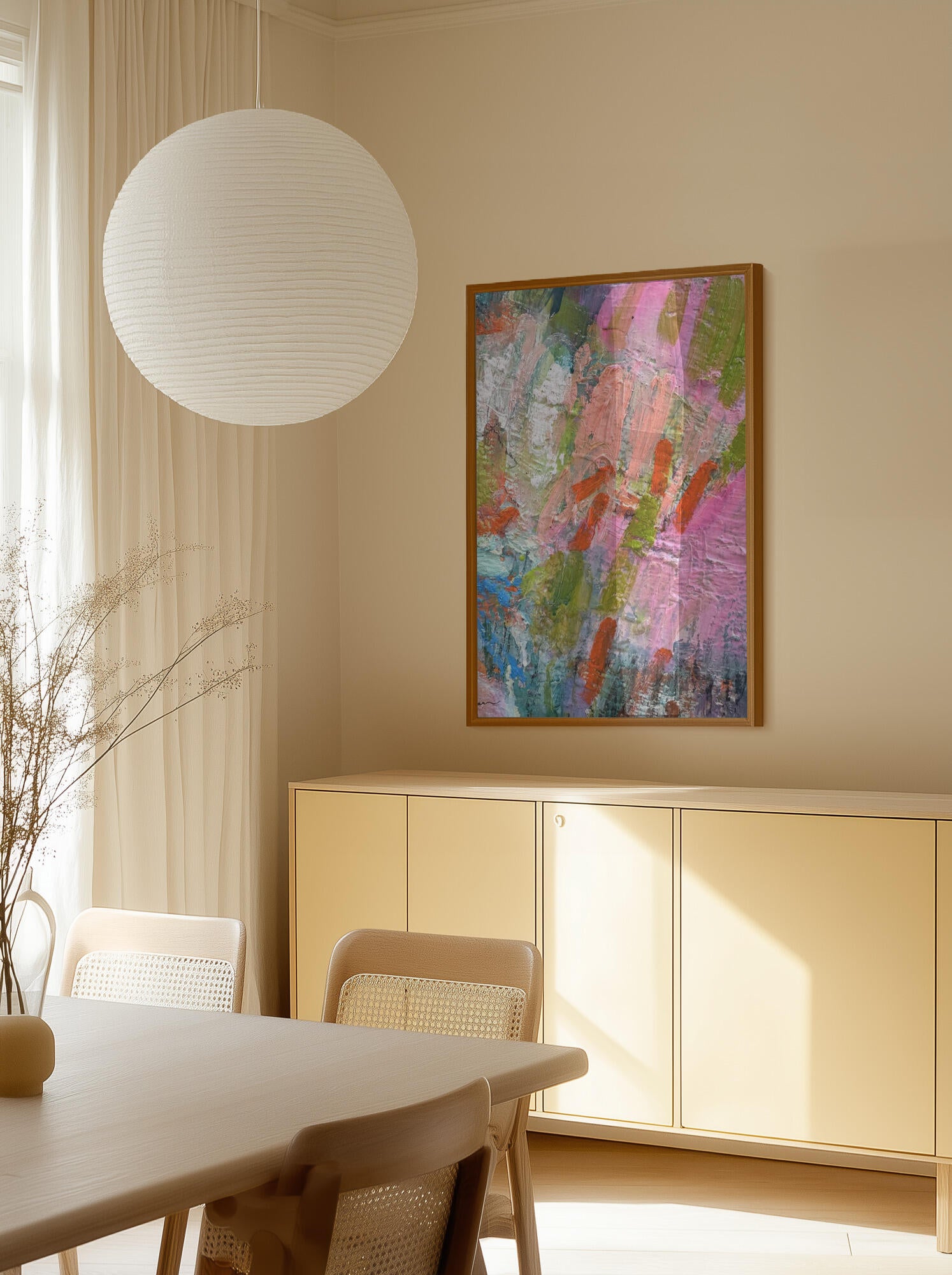 Whispering Pink Brushstrokes