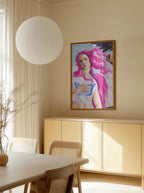 A Figure with Vibrant Pink Hair
