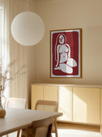 Stylized Nude Figure in a Seated Pose