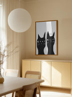 Two black cats