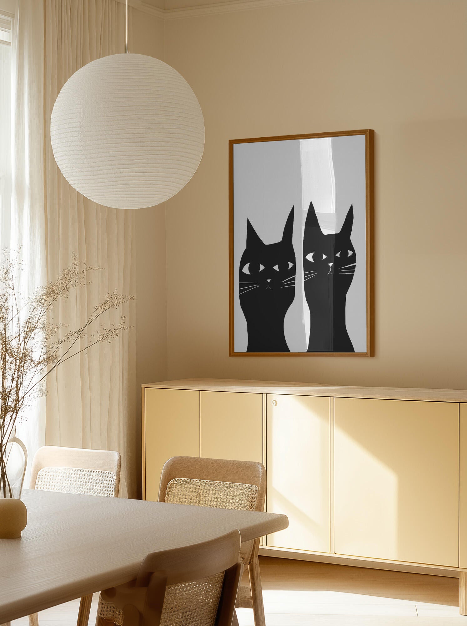 Two black cats
