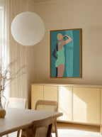Vintage swimmer poster