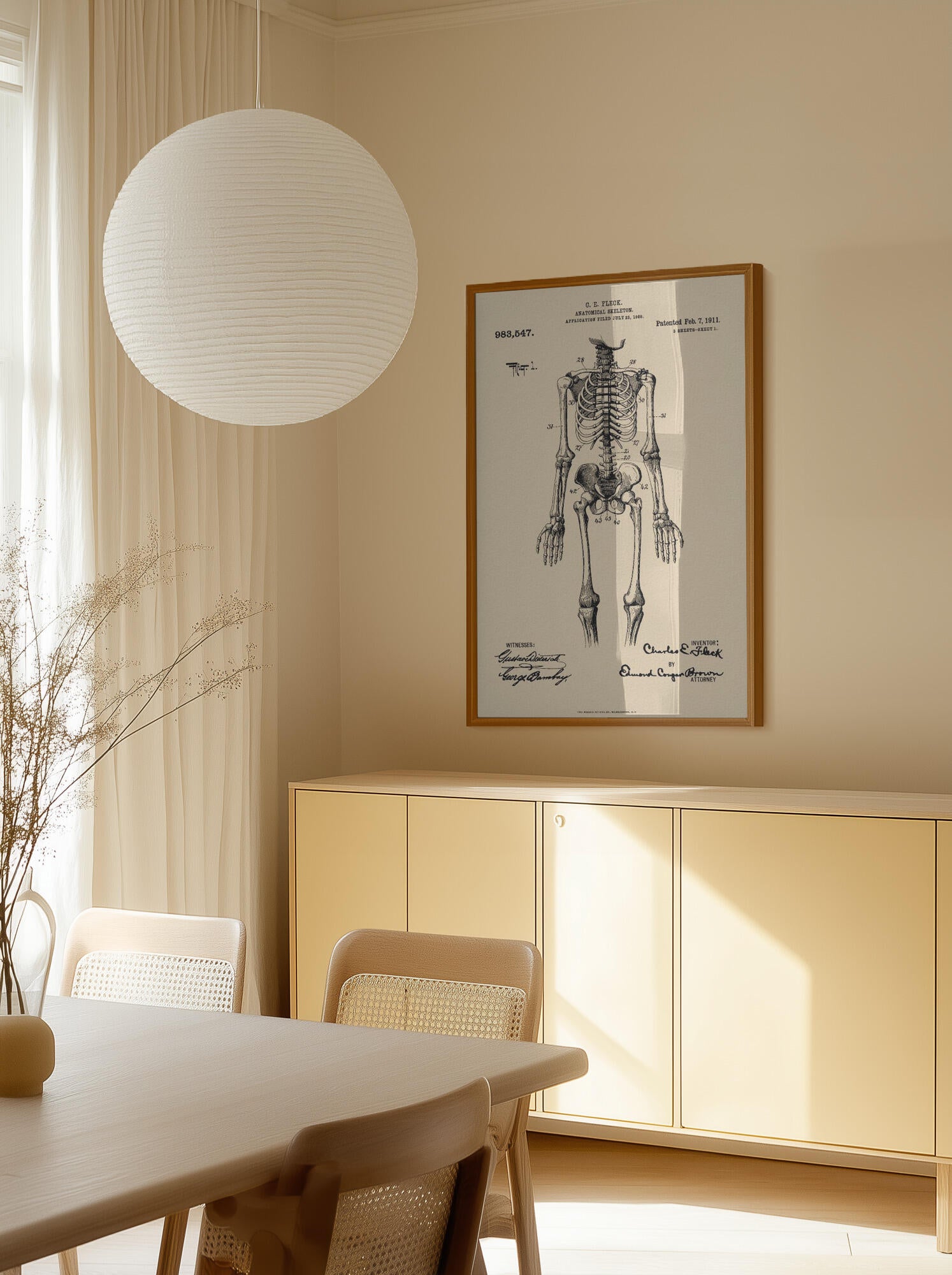 Anatomical Skeleton Patent 1911