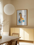 Wooden Giraffe Retro Toy By Renee Machan