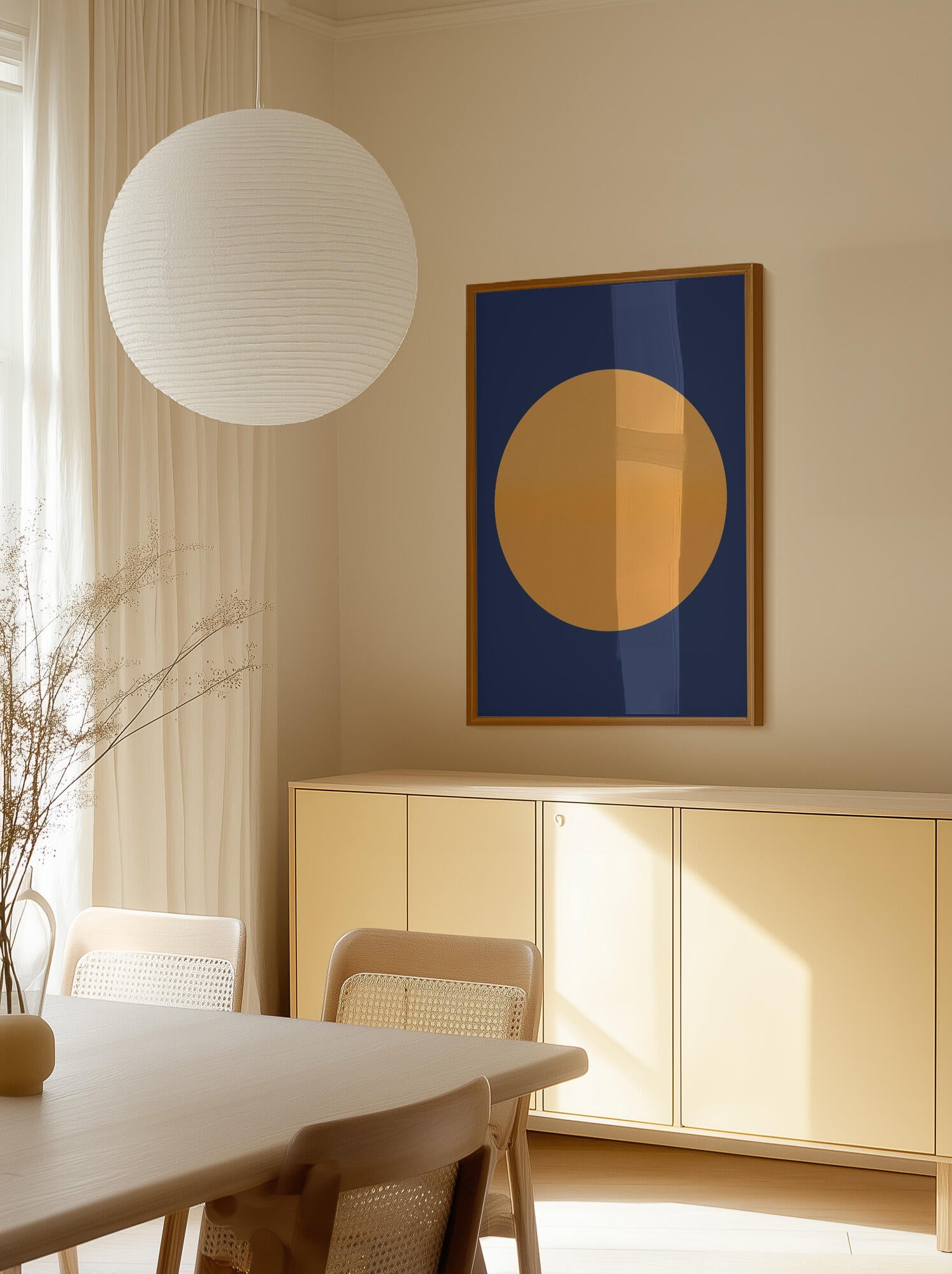 Golden Orb Blue Sky