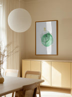 Watercolor Green Gold Abstract
