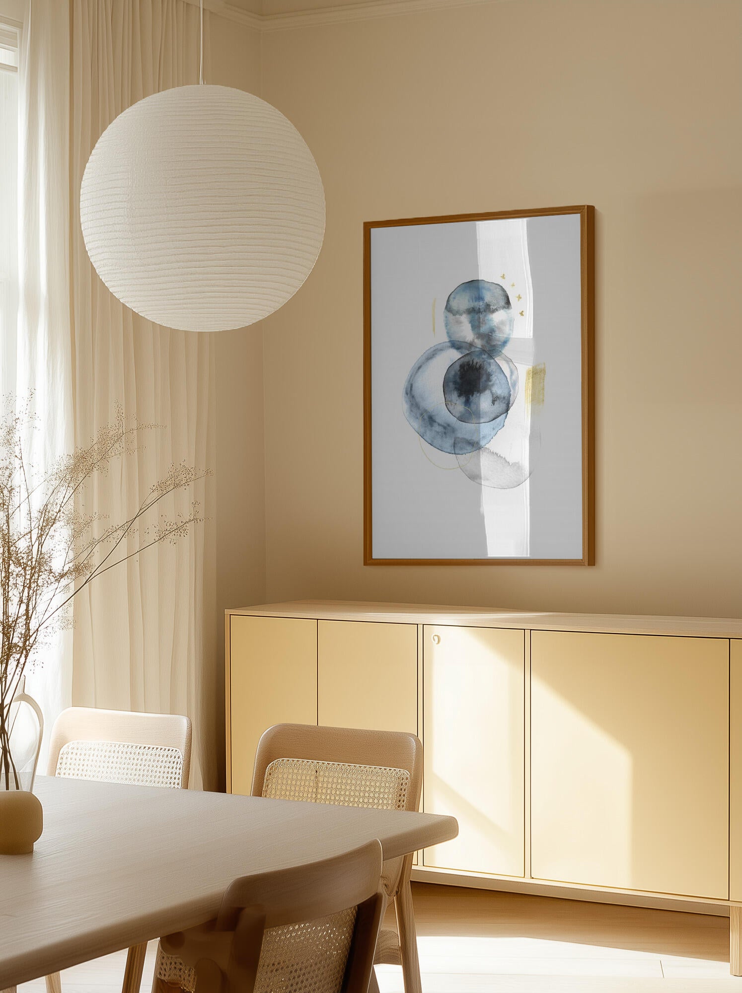 Elegant Blue Gold Shapes