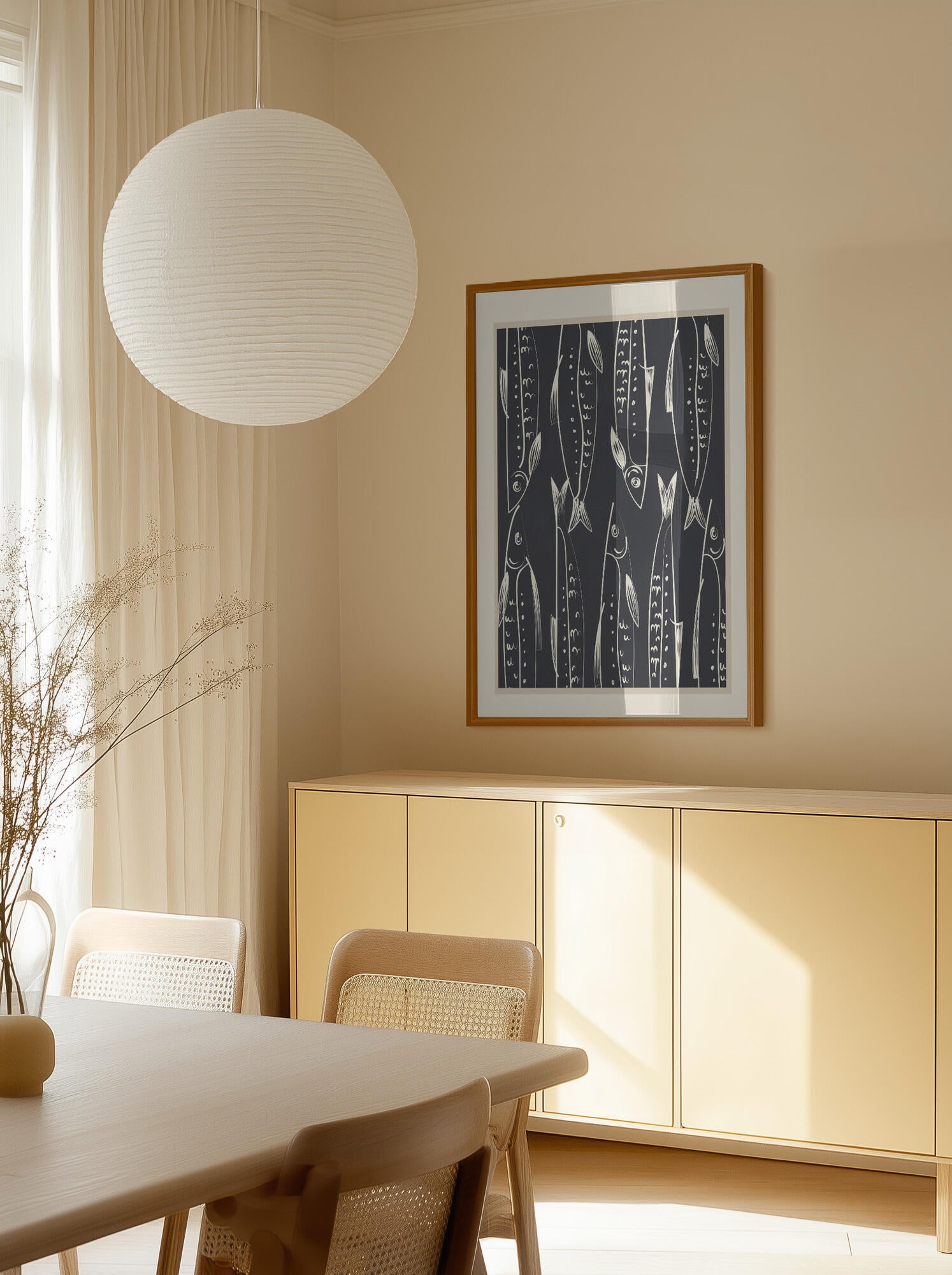 Graphic Sardine Pattern