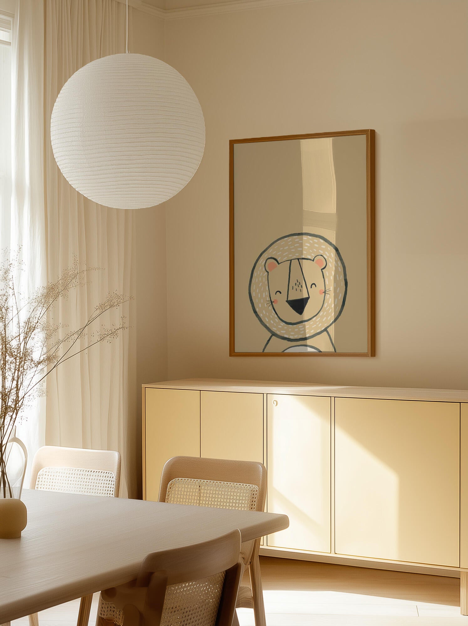 Smiling Cartoon Lion