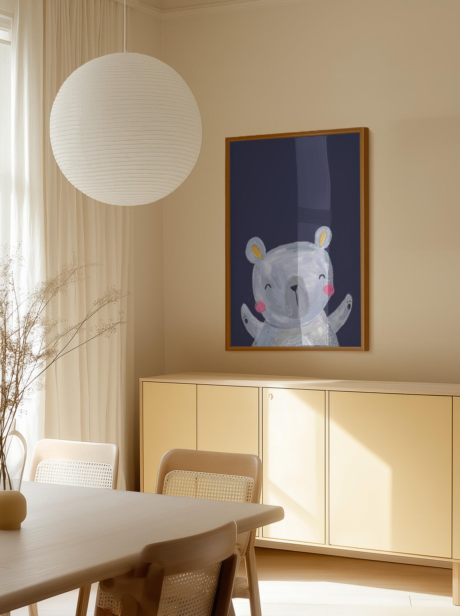 Happy Grey Bear