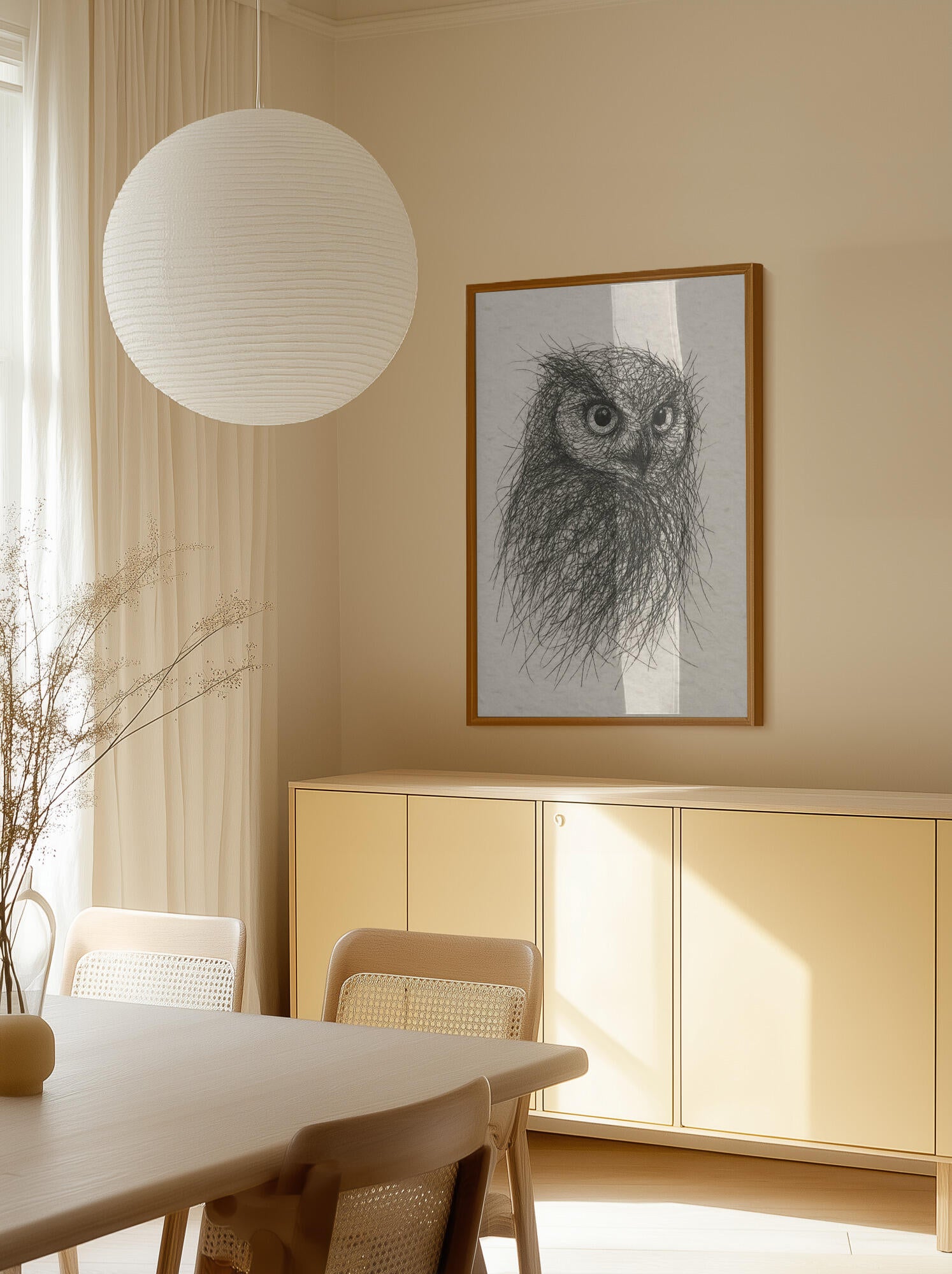 Scribbled Owl Gaze