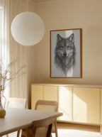 Detailed Wolf Drawing