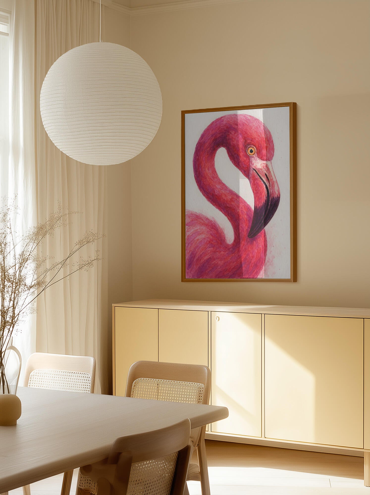 Elegant Pink Flamingo
