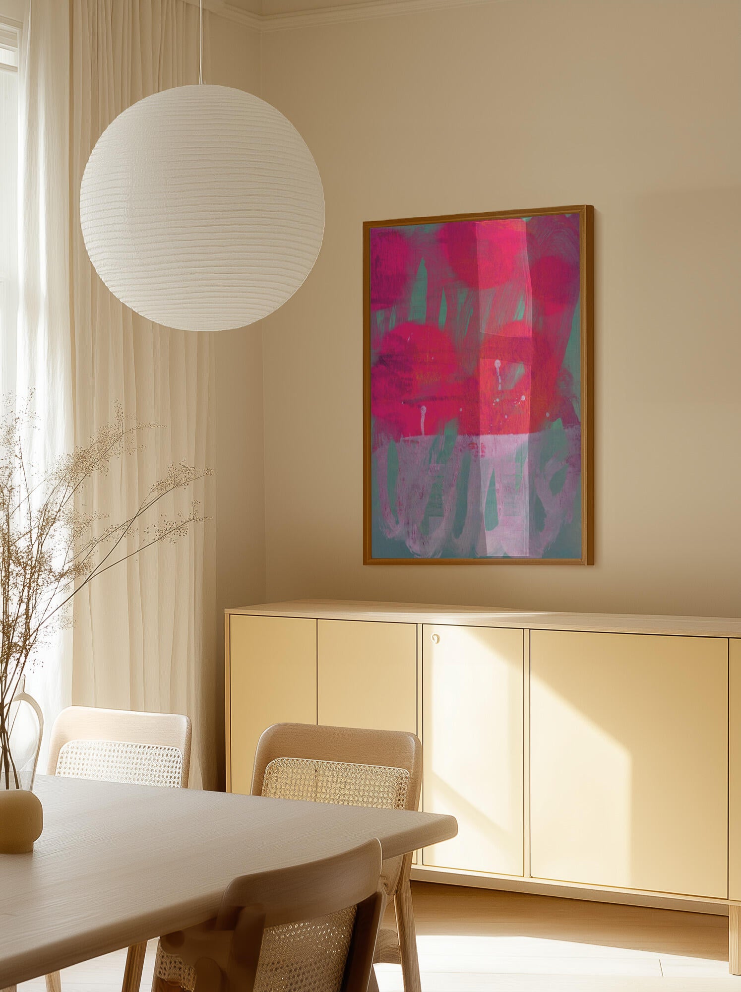 Vibrant Pink Abstract