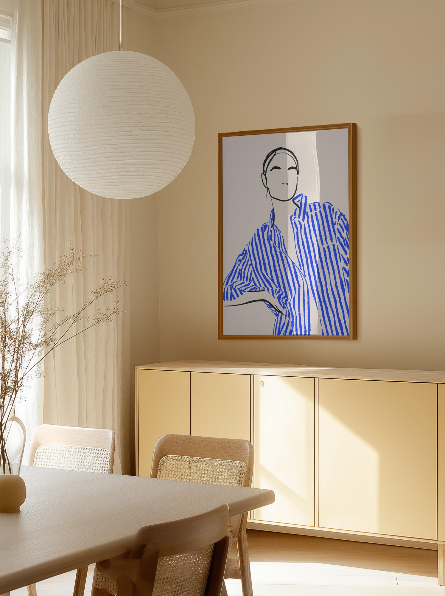 Chic Striped Portrait