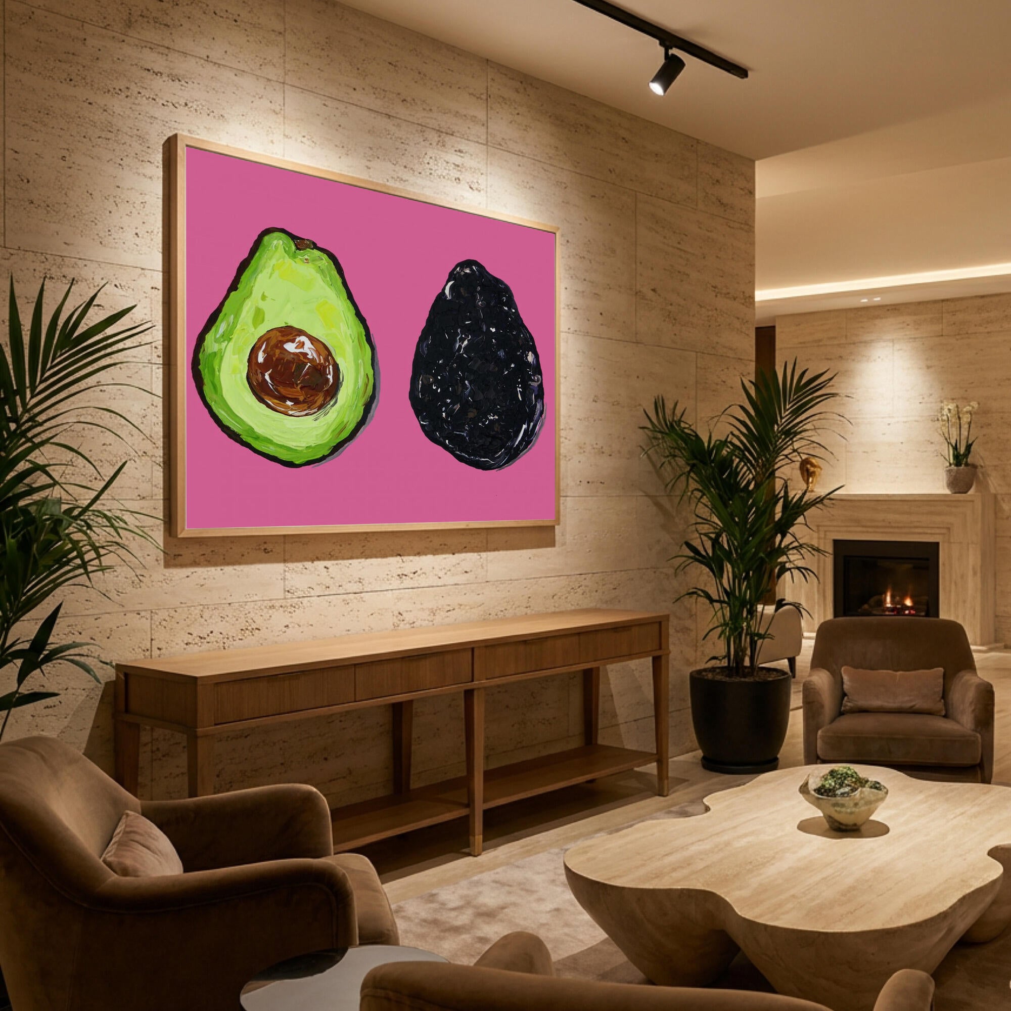 Avocado On Pink