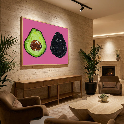 Avocado On Pink