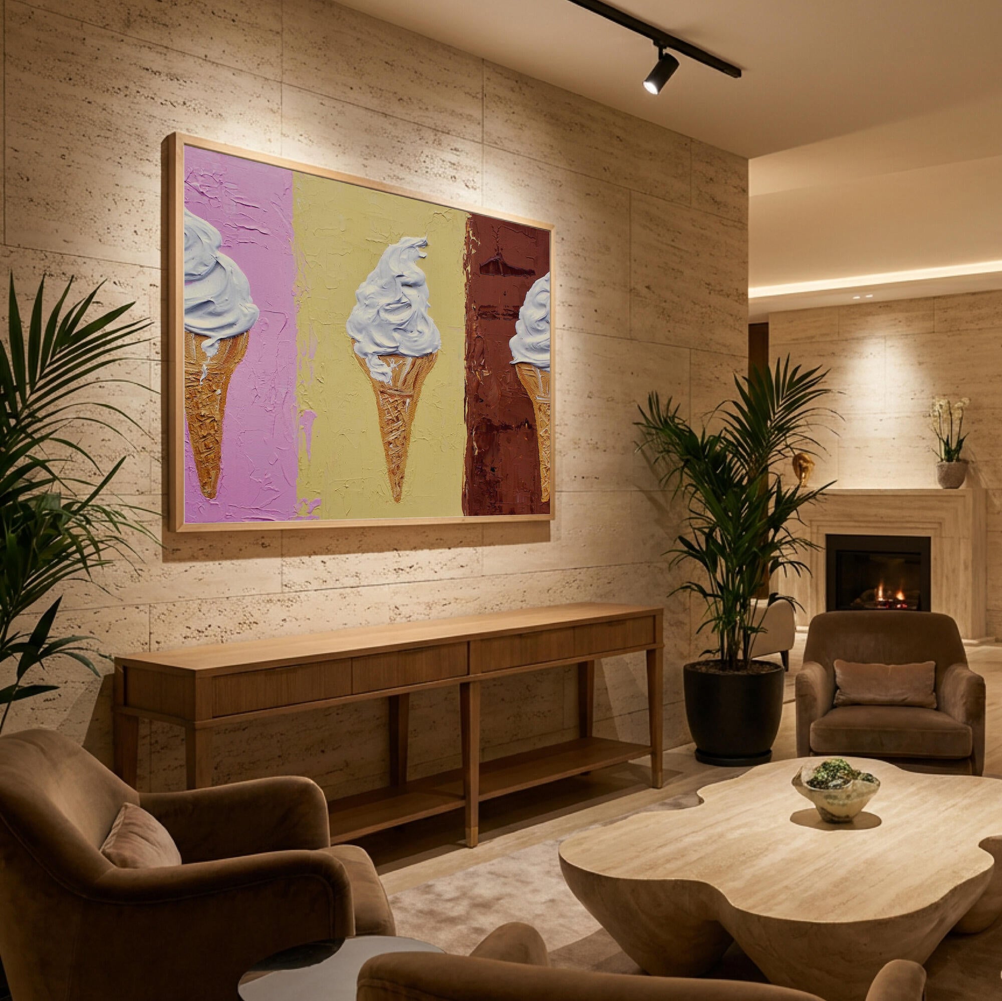 Ice Creams On Neapolitan