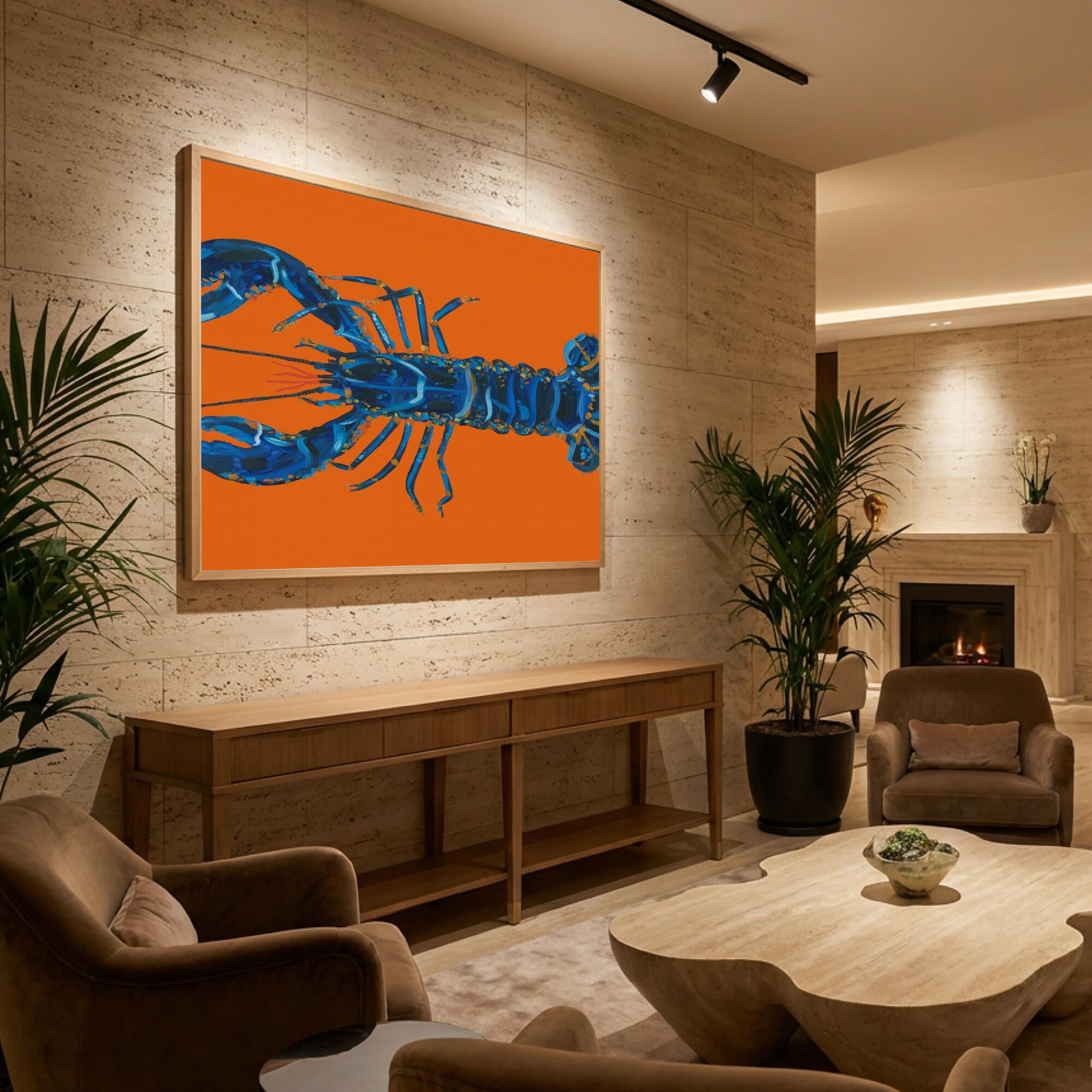 Lobster On Orange