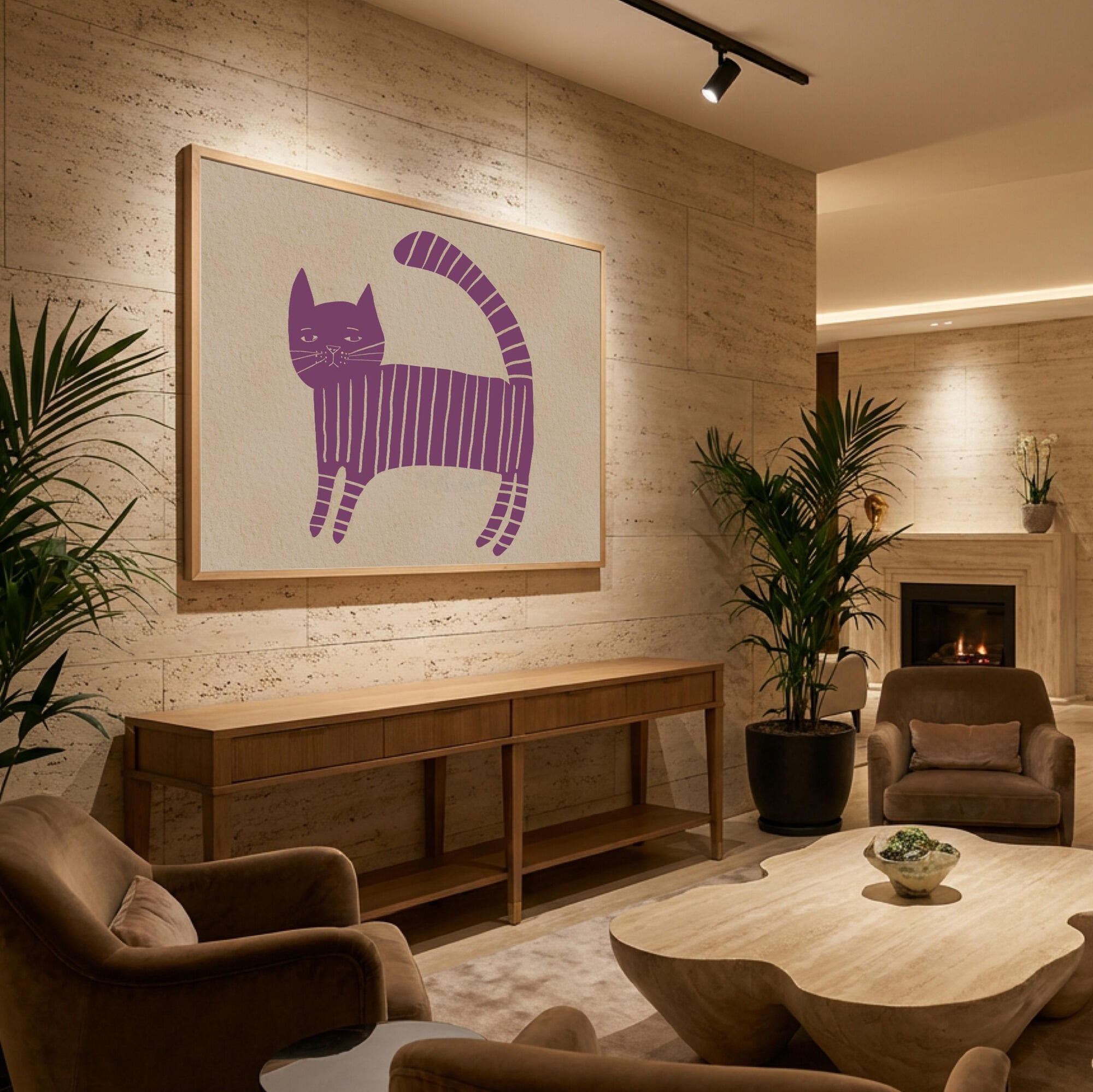 Mauve cat nursery